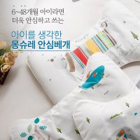 몽슈레 안심베개 태열 신생아 영유아 짱구 예쁜두상 시원한 선물 피부 아기 잠투정