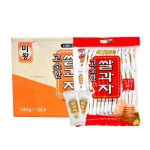 미왕 쌀과자 고소한맛 240g 12봉 (1Box) / 어른 어린이 국민간식