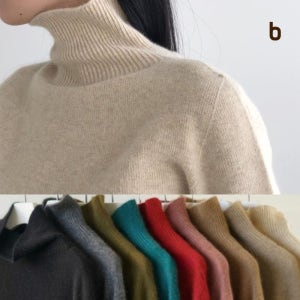 [라쿤 울 터틀넥니트] 홀가먼트 일리 아이보리 베이지 카멜 블랙 레드 핑크 차콜 블랙 ls