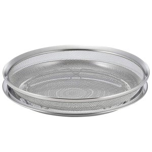 일본 스텐 채반 원형 야채 과일 쌈채소 바구니 채망 중 25cm 트레이 채반 세트