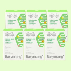 [아연비타민D] 바료랑 아기 키즈 어린이 유산균 30포, 6개