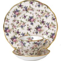 로얄알버트 Royal Albert ENGLISH CHINTZ 빈티지 찻잔 세트 3p