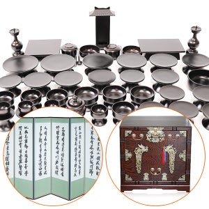 남원고성공예 두번옻칠제기 48p+제기함+6폭병풍