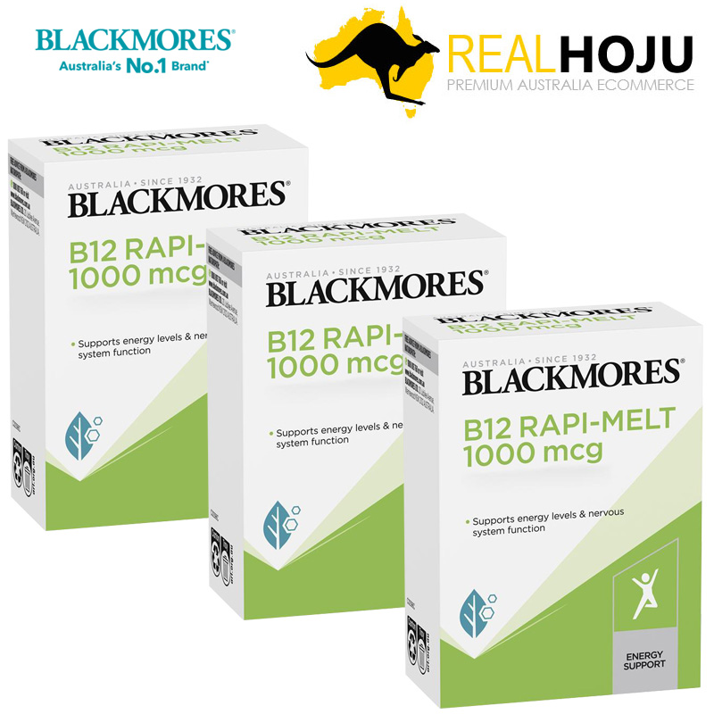 <b>블랙모어스 비타민 B12</b> 급속 흡수 1000mcg 60정 3개