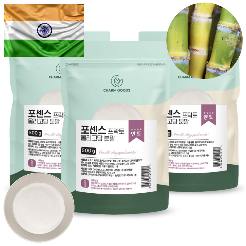 <b>프락토올리고당</b> 프리바이오틱스 포센스 분말 가루 유산균먹이 대용량 500g /3팩