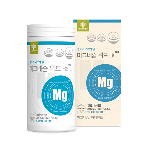 <b>엔트리 마그네슘</b> 위드 B6 700mg x 112정