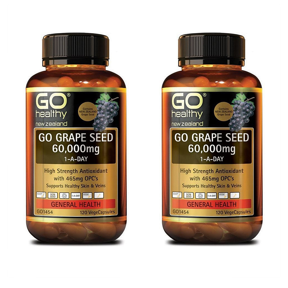 Go Healthy Grape Seed 고헬씨 뉴질랜드 포도씨 추출물 60000 120정 2개