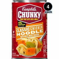 Campbell’s 캠벨스 통조림 청키 치킨누들수프 19g 프로틴 527g 4팩 Classic Chicken Noodle