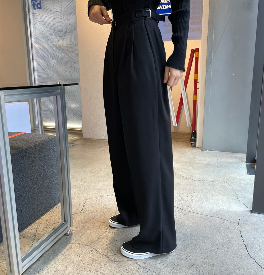 핀턱 롱 슬랙스 (Black)
