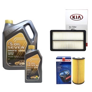 올뉴카니발 2.2디젤 엔진오일교환 오일세트 세븐골드(6L+1L)+필터96-A9200