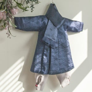 루아 남아 한복-누빔 두루마기 곤색 (머플러 포함)아동 아기 주니어 명절 겨울