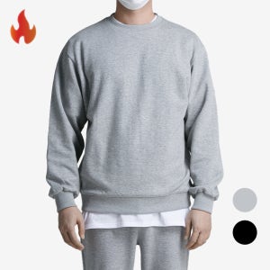 남녀공용 오버핏 기모 맨투맨티 빅사이즈