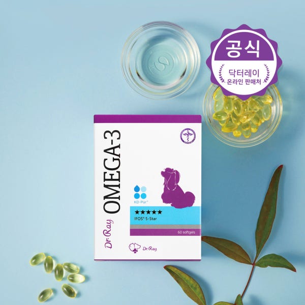 닥터레이 오메가3 강아지 영양제 레이앤이본