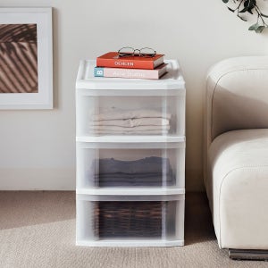 아이리스 코리아 이동식 미니 틈새 슬림 3단 서랍장 수납장 체스트 누네