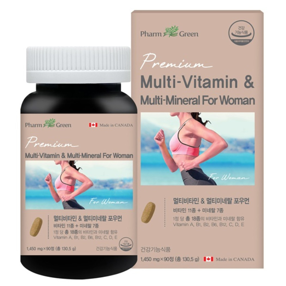 <b>팜그린</b> 멀티비타민 포우먼 1,450mg x 90정