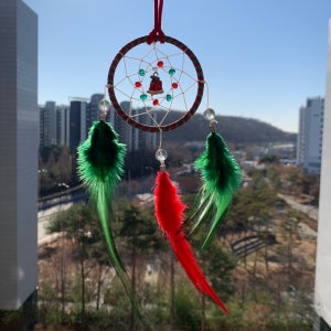 크리스마스 드림캐쳐 장식 소품 연말 선물 (8cm)
