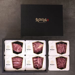 한우 선물세트 1++ 황실세트 6팩 1.5kg 구이용 마장동 보자기포장 명절선물
