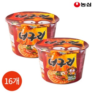 농심 너구리 큰사발면 111g x 16개