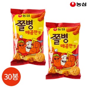 농심 쫄병 매콤한맛 82g x 30봉