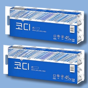 쌍용 코디 오리지널 두루마리 화장지 45m 2겹 10롤 2팩 파워엠보싱