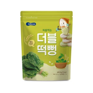 [베베쿡] 처음먹는 더블떡뻥 백미와 시금치 1개