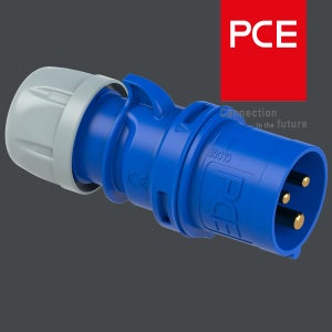 PCE 013-6 CEE 산업용 플러그 16A 3P 6h 230V IP44 샤크 IEC60309 카라반