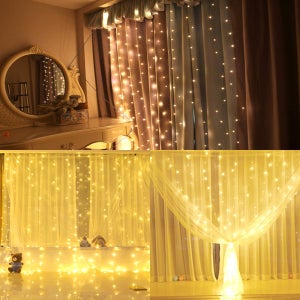 안방 거실 침실 조명 커튼 인테리어 LED 라이트 장식 줄 실 와이어 파티 무드등