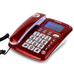 맥슨 발신자번호표시 유선전화기 [단축번호3개/강력벨/수화기 램프]