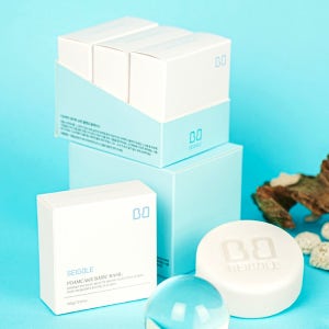 [비자극] 자이블 폼케이크 천연 세수 비누 바질향 100g, 6개