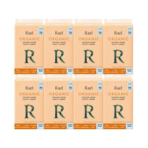 라엘 유기농 순면커버 팬티라이너 초슬림, 70개입, 8팩