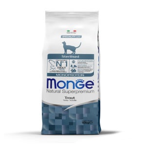 [CAT]몬지 내추럴 슈퍼프리미엄 모노프로틴 스테럴라이즈드 송어 10kg / 중성화된 반려묘