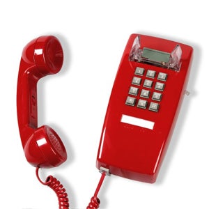 [코텔코] 빈티지 벽걸이 유선전화기 레드 Made in USA