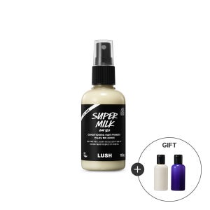 [러쉬/샘플2종] 수퍼 밀크 100g - 컨디셔닝 헤어 프라이머 에센스 퍼퓸 미스트
