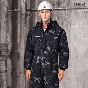 겨울 카모 패딩 일체형 정비복 동복 스즈끼