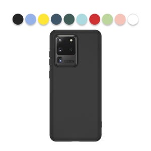 파스텔 10색 풀커버 젤리 케이스 블랙, 갤럭시S20 울트라