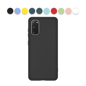 파스텔 10색 풀커버 젤리 케이스 블랙, 갤럭시S20 FE