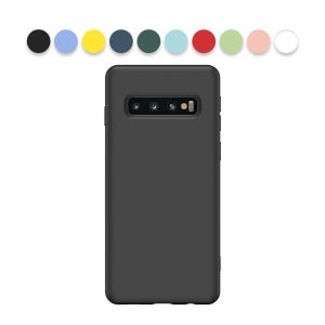 파스텔 10색 풀커버 젤리 케이스 블랙, 갤럭시S10