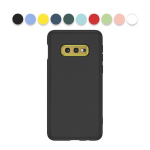 파스텔 10색 풀커버 젤리 케이스 블랙, 갤럭시S10e