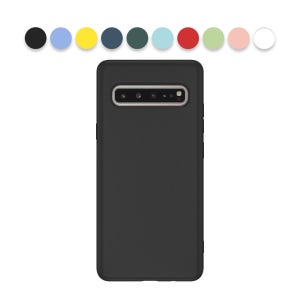 파스텔 10색 풀커버 젤리 케이스 블랙, 갤럭시S10 5G