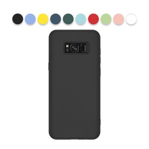 파스텔 10색 풀커버 젤리 케이스 블랙, 갤럭시S8 플러스