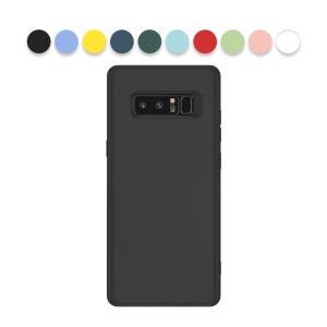 파스텔 10색 풀커버 젤리 케이스 블랙, 갤럭시 노트8