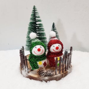 눈사람 솔방울 (작은아이) 겨울 인테리어 크리스마스 장식