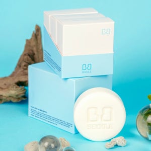 [비자극] 자이블 폼케이크 천연 세수 비누 바질향 100g, 3개