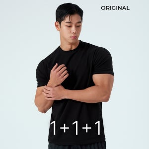 오리지널 1+1+1 무지 머슬핏 반팔 5컬러