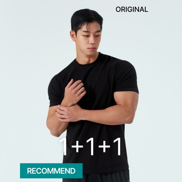 1+1+1 무지 머슬핏 반팔 5컬러 짐웨어