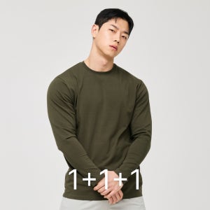 1+1+1 무지 머슬핏 긴팔 3컬러