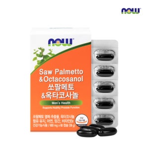 나우푸드 쏘팔메토 옥타코사놀 전립선 영양제 60캡슐, 1개