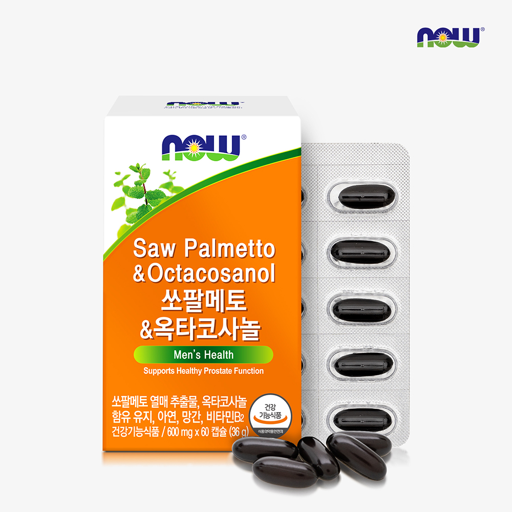 <b>나우푸드 쏘팔메토</b>&amp;옥타코사놀 60캡슐 2개월분