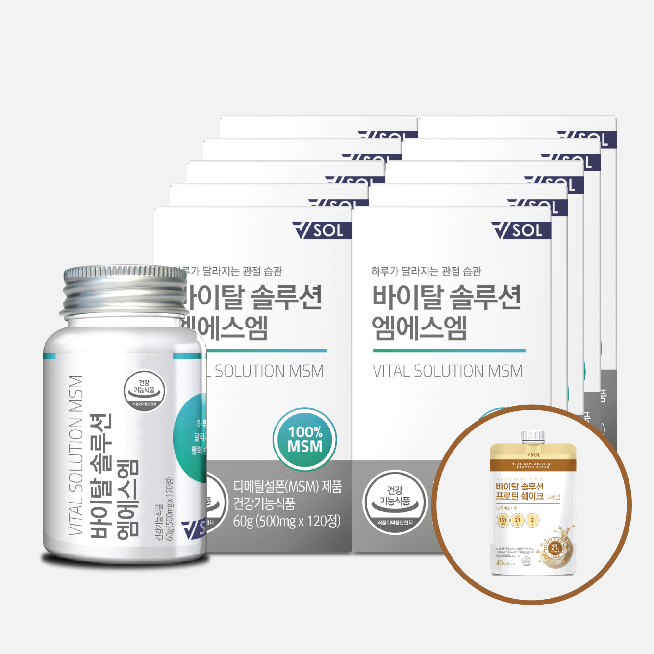 바이탈솔루션 <b>엠에스엠</b> MSM 120정, 12개