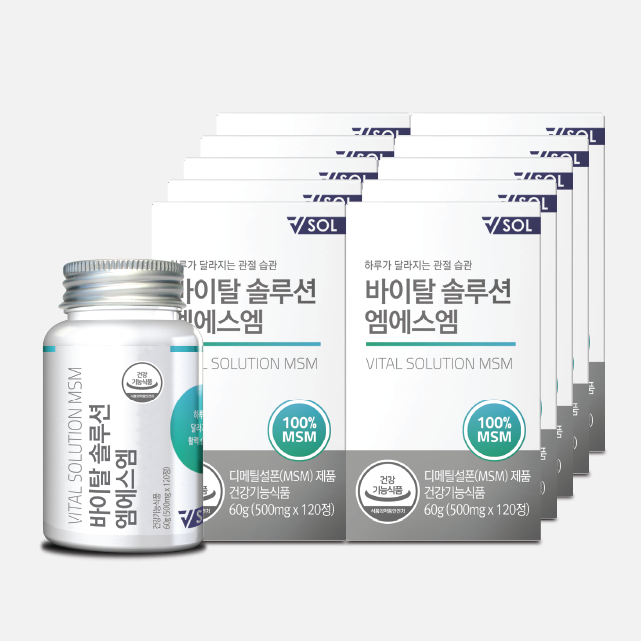 바이탈솔루션 엠에스엠 MSM 120정, 12개